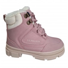 U.S.POLO ASSN TEXAS001A-PIN-LBE01 ΠΑΙΔΙΚΟ ΜΠΟΤΑΚΙ ΓΙΑ ΚΟΡΙΤΣΙΑ ΡΟΖ